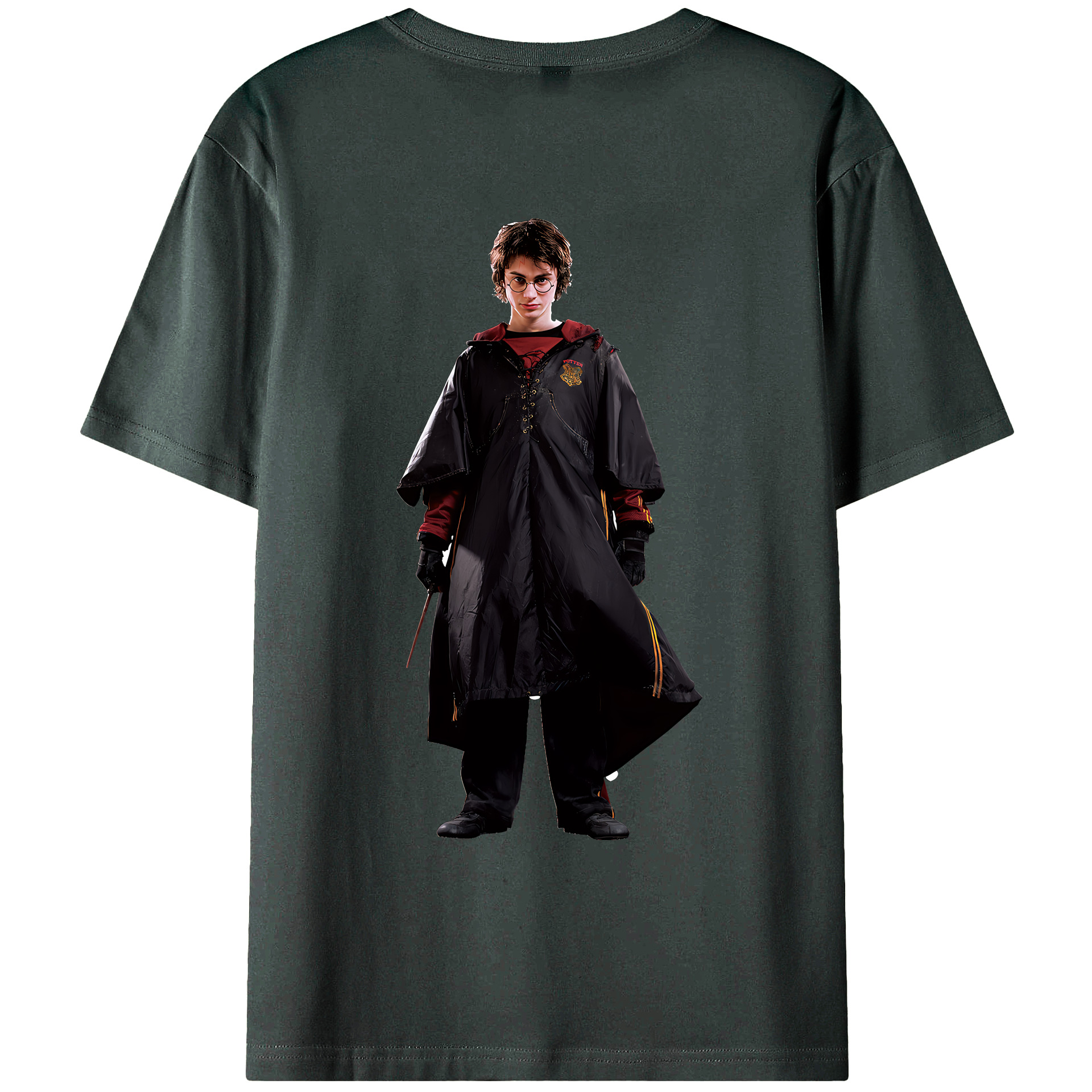 （画像用） Harry Potter ハリー・ポッターシリーズ 綿100％ メンズ半袖Tシャツ（バックプリント） 通気性